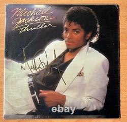 Michael Jackson Thriller 1982 Disque Vinyle LP signé RARE Authentifié