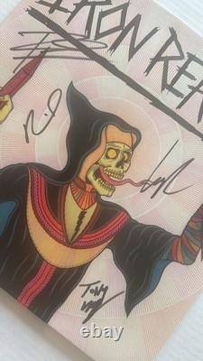 Ministère de croisement Iron Reagan Vinyle transparent laiteux avec éclaboussures autographié Read