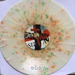 Ministère de croisement Iron Reagan Vinyle transparent laiteux avec éclaboussures autographié Read