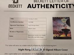 NIGHT RANGER disque vinyle LP DAWN PATROL signé et autographed BECKETT LOA BAS