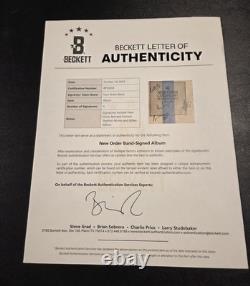 NOUVEL ORDRE disque LP CEREMONIE signé autographié BECKETT LOA (BAS) PLEIN GROUPE