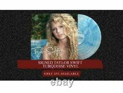 New Taylor Swift Signé Lp Turquoise Blue Marble Vinyl Record Store Day Rsd Rare
