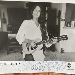 Nicolette Larson LP et photographie autographiés et signés