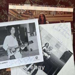 Nicolette Larson LP et photographie autographiés et signés