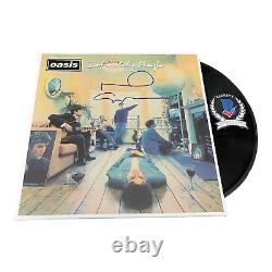 Noel Gallagher a signé l'autographe de l'album vinyle 'Definitely Maybe' d'Oasis