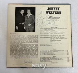 Objet de collection autographié - Johnny Western - Disque vinyle LP - Country Western Folk