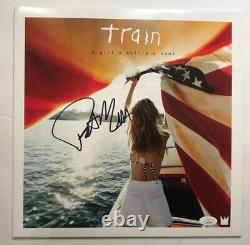 Patrick Monahan Signé Vinyle Record Lp Train Girl Boat Autographe Jsa Coa