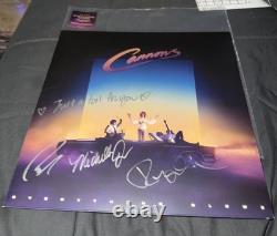 Pochette vinyle signée de CANNONS avec paroles et gribouillis en forme de cœur, TOUT BRILLE