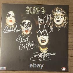 Premier album de KISS dédicacé signé par Ace Peter Paul Gene Vinyle avec certificat d'authenticité