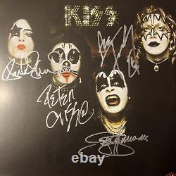 Premier album de KISS dédicacé signé par Ace Peter Paul Gene Vinyle avec certificat d'authenticité