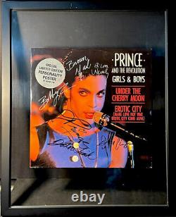 Prince Signé Et La Bande De La Révolution Paisley Park Vinyl Authentique Avec Coa Encadré
