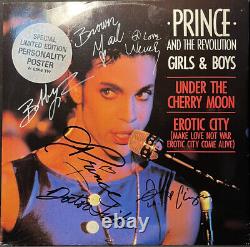 Prince Signé Et La Bande De La Révolution Paisley Park Vinyl Authentique Avec Coa Encadré