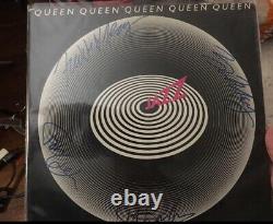 Queen Signed'jazz' Album Vinyl Record 3 Lps/interviews -lettre D'authenticité