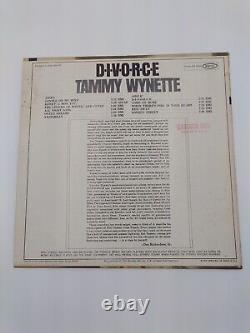 REGARDEZ! Tammy Wynette DIVORCE Intéressant Vinyle Démo Signé Autographié