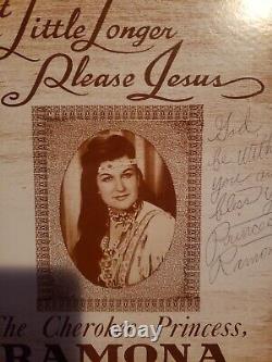 Rare Ramona La Princesse Cherokee Signé Attendez Un Peu Plus Longtemps Jésus S'il Vous Plaît