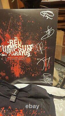 Red Jumpsuit Apparatus Don't You Fake It Red/black Signed Vinyl Large T-shirt