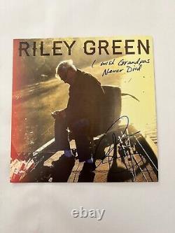 Riley Green Signé 7 Disque Vinyle I Wish Grandpas Never Died Rare Autographe