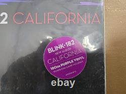 SIGNÉ Californie par Blink-182 VINYLE (Disque, 2016) Violet RARE Travis Barker