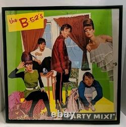 SIGNÉ ? Le mélange de fête des B-52 ! Disque vinyle LP avec cadre, autographié par Fred, années 80