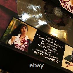 Selena Quintanilla (amor Prohibido) CD Lp Record Vinyle Autographié Signé