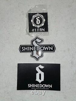 Shinedown Autographié Amaryllis Album Vinyle Vip Collection Bandana Psa Dna Loa