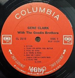 Signé Gene Clark avec les frères Gosdin 1967 MONO Byrds Vinyle LP JSA COA VG