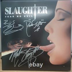 Slaughter Fear No Evil Édition définitive Coffret de disques vinyles dédicacé Métal