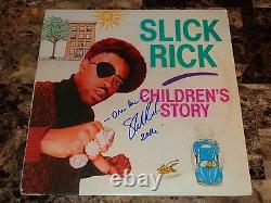 Slick Rick Rare Autographié Signé Vinyl Record Histoire Pour Enfants Rap Hip Hop Bas
