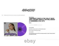 Snoh Aalegra Temporary Highs In The Violet Skies Violet Vinyle Signé Autographé