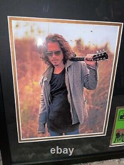 Soundgarden Chris Cornell Disque En Vinyle Signé Autographié Lp Encadré Bas Beckett