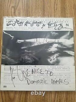 Soundgarden Fopp Ultra Rare Vinyl Band Signé Chris Cornell