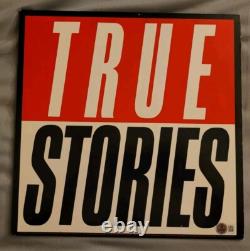 Talking Heads album vinyle LP signé 'True Stories' avec lettre d'authenticité Beckett #AE47679
