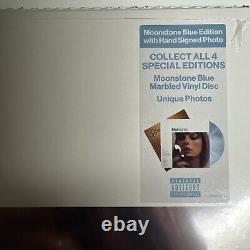 Taylor Swift Lune de minuit Édition vinyle bleue Moonstone signée avec cœur