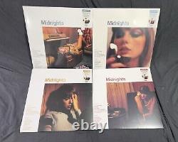 Taylor Swift Midnight Midnights 4 Vinyl Complet Set Signed Autograph Navire Libre