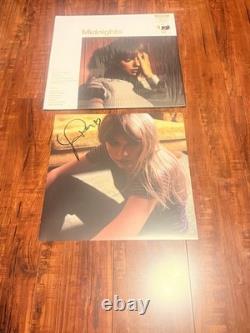 Taylor Swift Midnights Mahogany Vinyle Signé Inséré Autographe LONGUE SIGNATURE