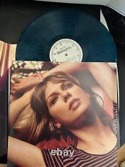 Taylor Swift Midnights Vinyl Avec Signature À La Main Photo Jade Green Heart Signature