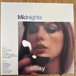 Taylor Swift Midnights Vinyle Bleu Pierre de Lune avec Insère Photo Signée à la Main