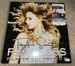 Taylor Swift Signé Sans Peur Rsd Platinum Edition Album Vinyl Singer Red Jsa