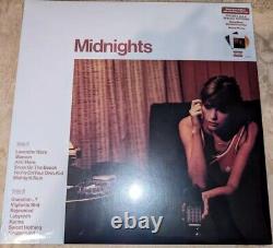 VINYLE MARBRÉ DE LA LUNE DE SANG HAND SIGNÉ DE TAYLOR SWIFT MIDNIGHTS INSÉRER AUTOGRAPHE