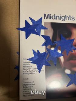VINYLE Marbré Bleu Pierre de Lune de Minuit SIGNÉ & NON OUVERT