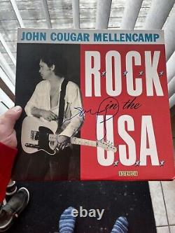 Vinyle Album LP Signé à la Main de John Cougar Mellencamp Légende Autographiée