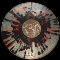 Vinyle DIVISIVE signé autographié par Disturbed, éclaboussures rouges et noires