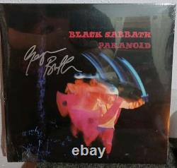 Vinyle LP Gatefold Black Sabbath Paranoid signé par Geezer Butler JSA COA