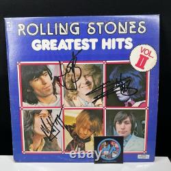 Vinyle LP des Rolling Stones signé par Mick Jagger, Keith Richards et Charlie Watts avec certificat d'authenticité