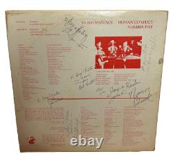 Vinyle LP vintage 1982 10,000 Maniacs Human Conflict Number 5 signé par le groupe