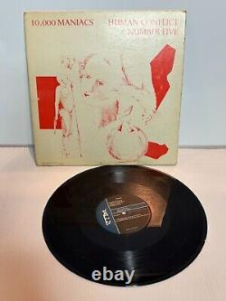 Vinyle LP vintage 1982 10,000 Maniacs Human Conflict Number 5 signé par le groupe