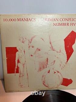 Vinyle LP vintage 1982 10,000 Maniacs Human Conflict Number 5 signé par le groupe