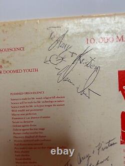Vinyle LP vintage 1982 10,000 Maniacs Human Conflict Number 5 signé par le groupe