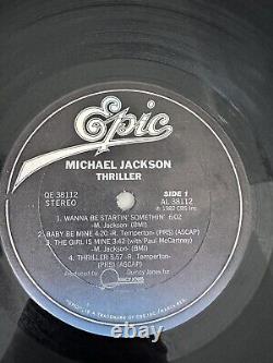 Vinyle ORIGINAL de Michael Jackson Thriller LP 1982, exemplaire promotionnel SIGNÉ