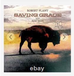Vinyle Saving Grace signé par Robert Plant sur la couverture Autographe Fruit Punch Précommande